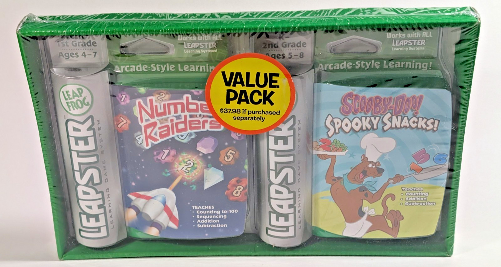 Leap Frog Leapster Learning Game System Number Raiders Scooby Doo Spooky Snacks!