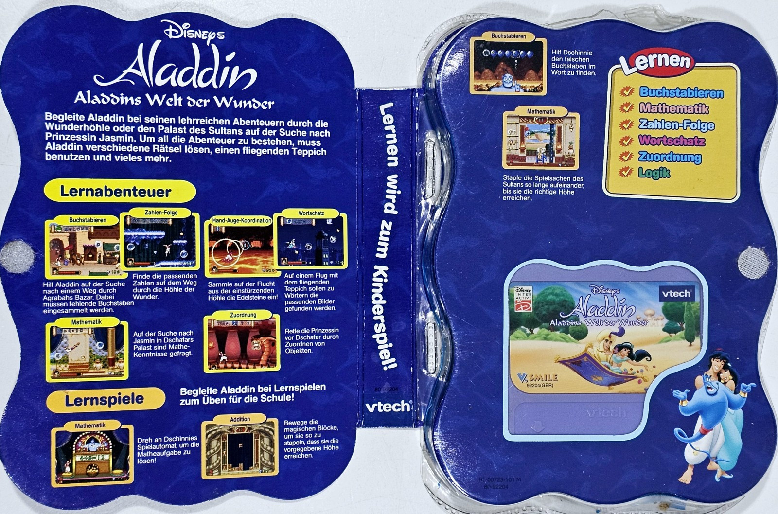 vtech V.SMILE Learning Game ALADDIN Vocabulary Math Letters Logic Numbers