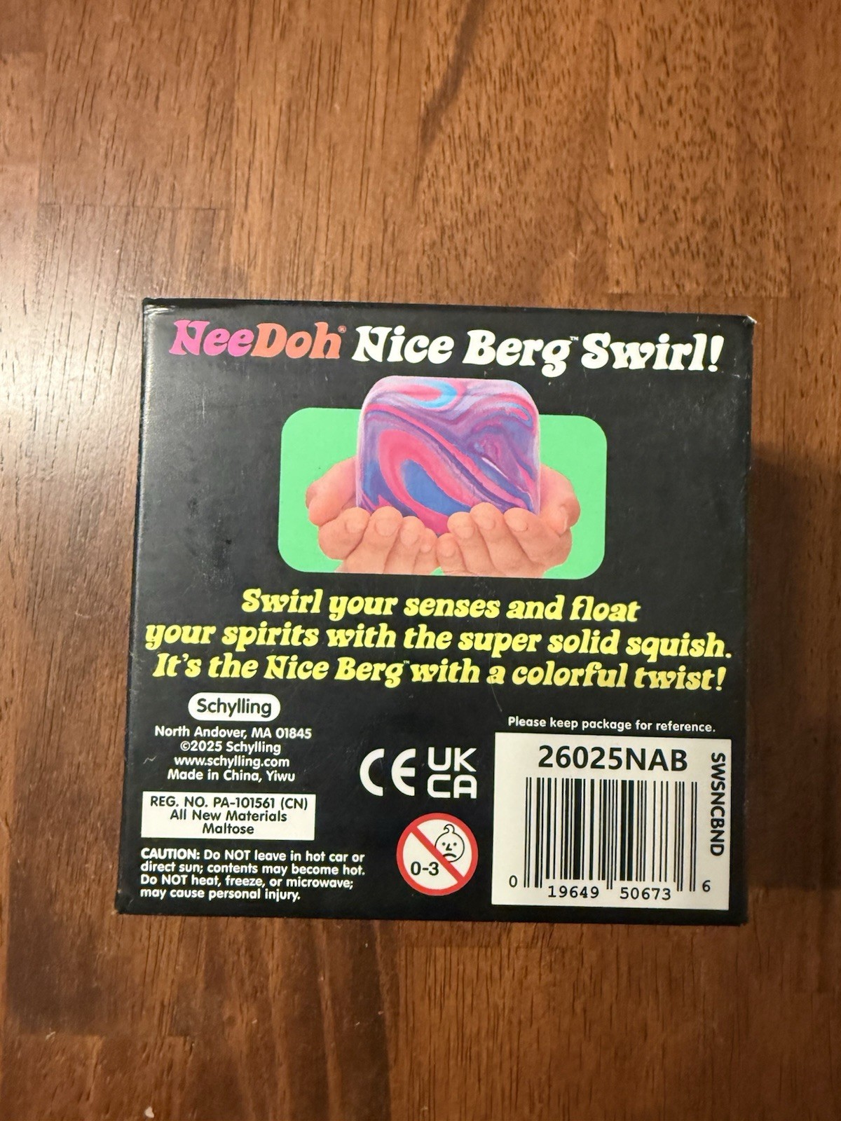 NeeDoh Nice Berg Swirl XL Giant Nee Doh Squishy Swirl Cube Pink Blue Purple New