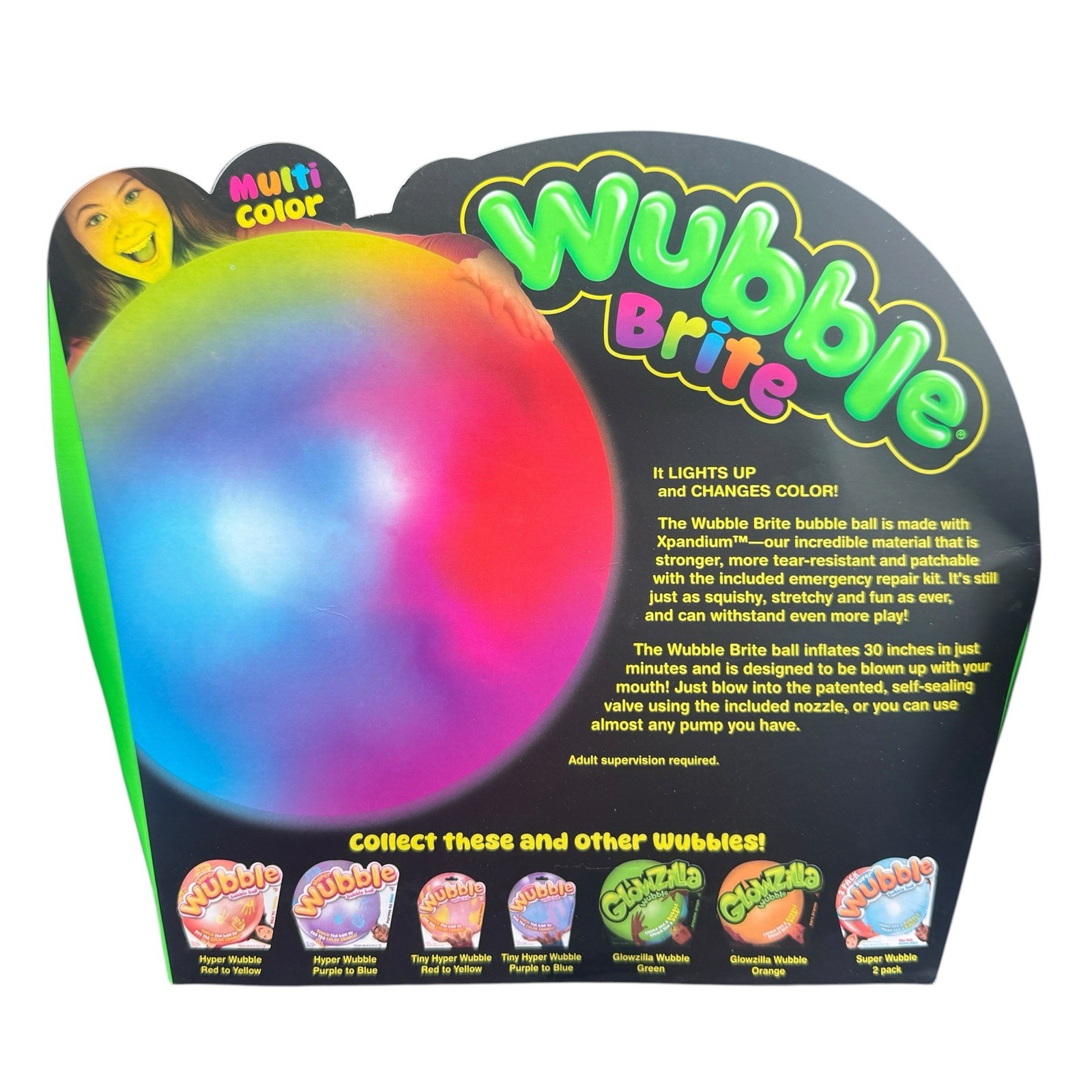 VIRAL Wubble Bubble Ball Wubble Brite Multi Color • Color Changing Ball NSI