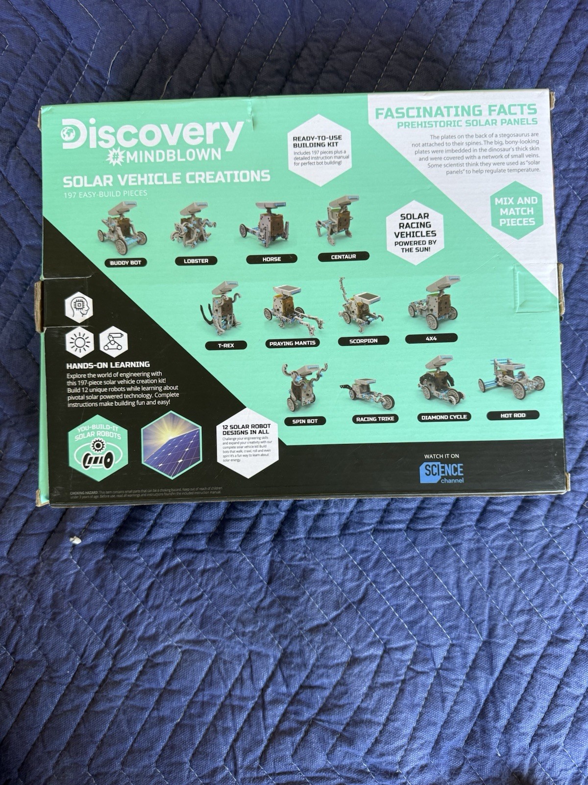 Discovery #Mindblown Solar Vehicle Creations STEM Kit 197 Pieces 12 Robot Design