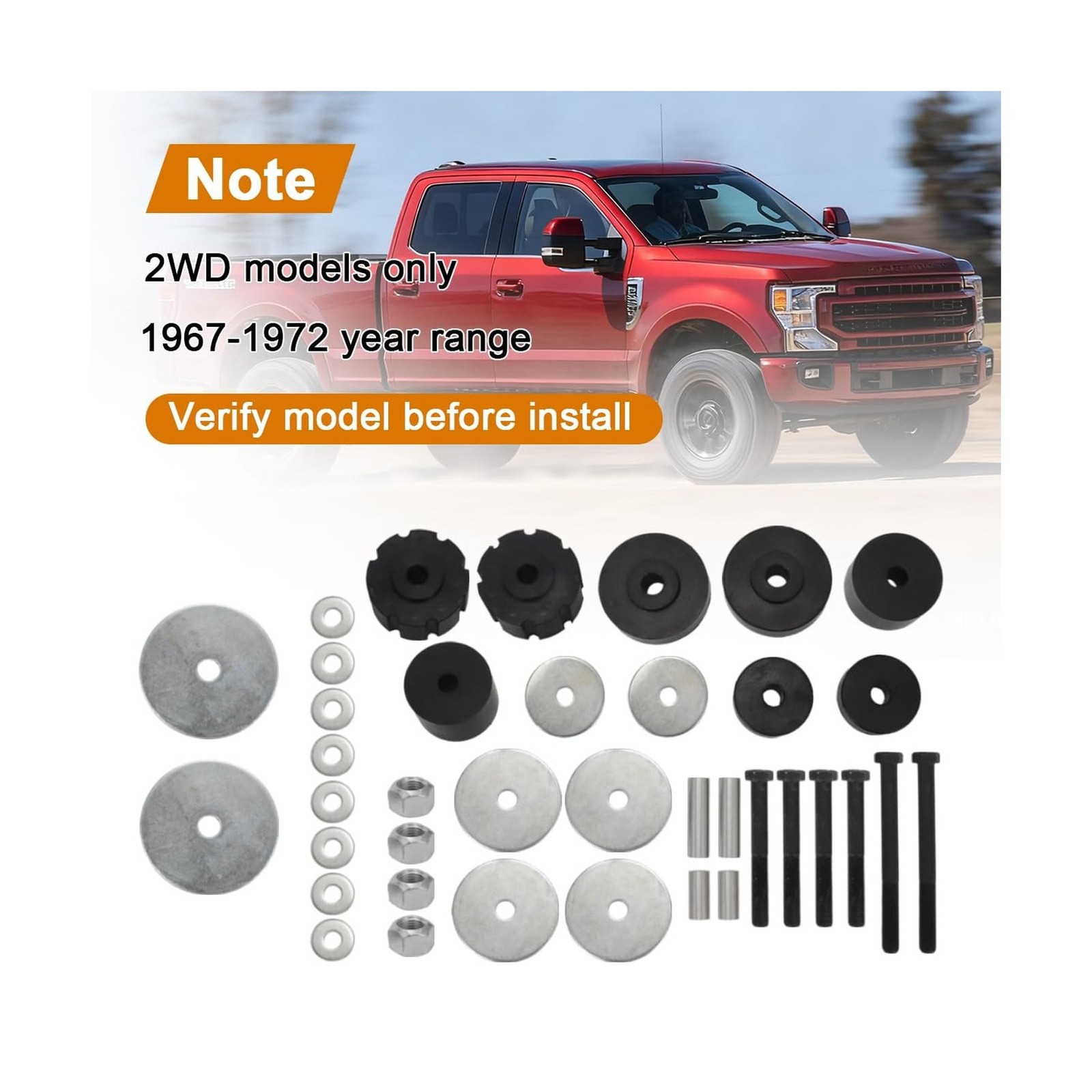 36 Pcs Cab Body Mount Kit for Ford F100 F250(1967-1972), Replacement for C7TZ…