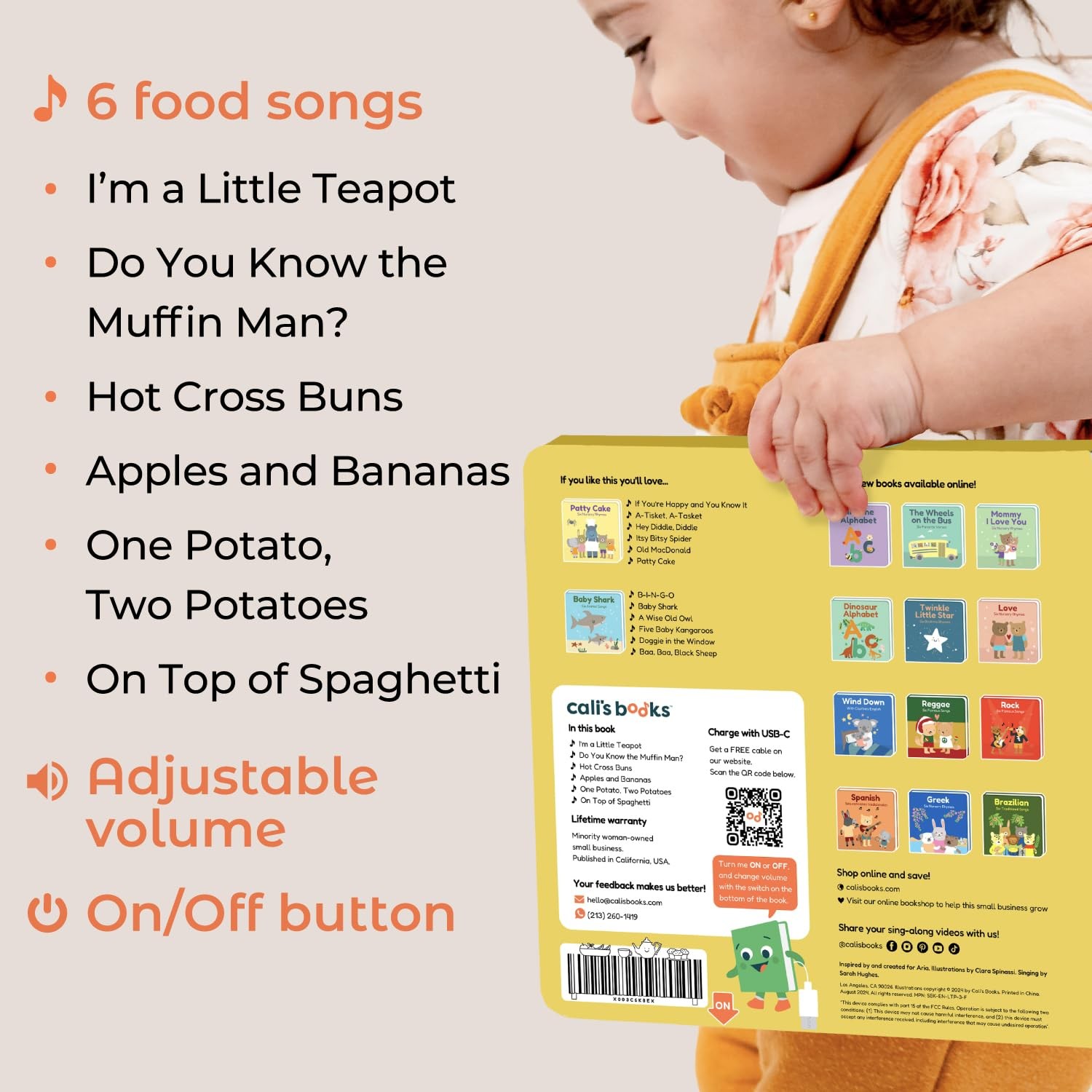 I’m a Little Teapot Music Book for Toddlers 1-3 Years Old – Food Musical Book…