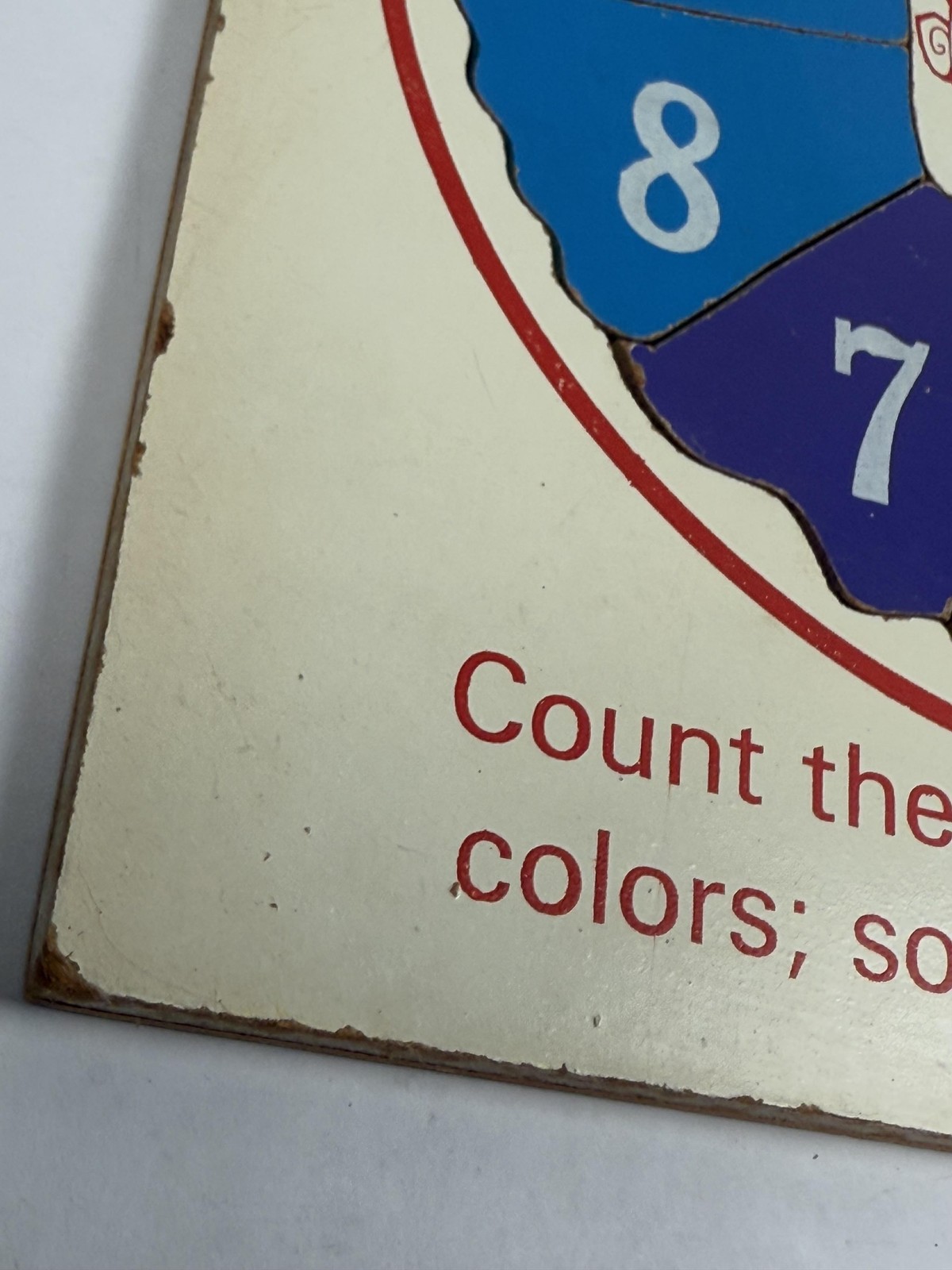 Vintage Playskool Time Teacher Wooden Clock Puzzle Educational Toy Kids Colors