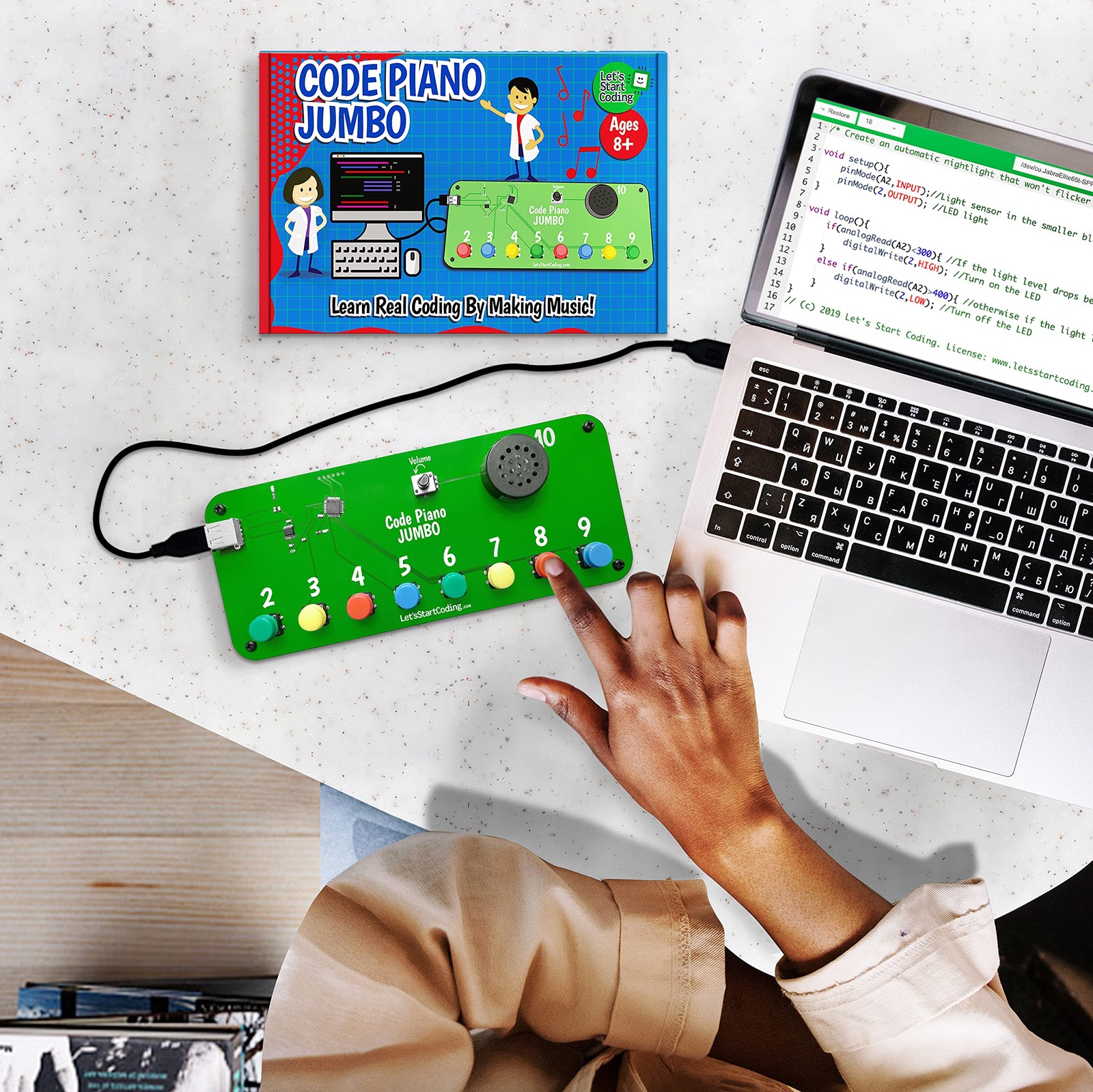 Let’S Start Coding Code Piano Jumbo Stem Coding Toy For Kids 8-12 And Teens.
