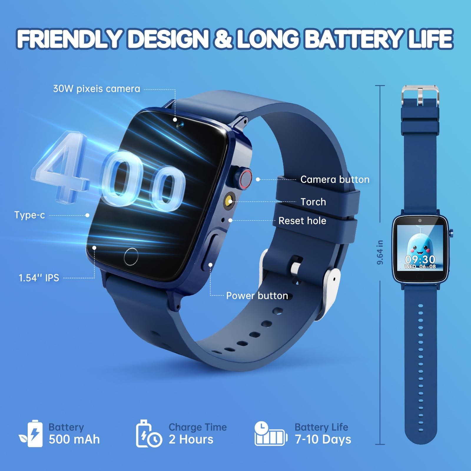 Smart Watch for Kids with 26 Puzzle Games, HD Touch Screen Kids Watch, Camera…