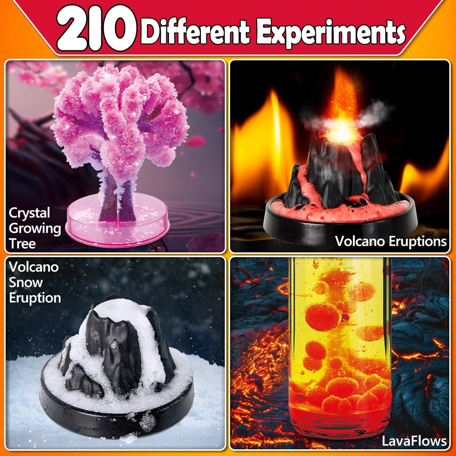 UNGLINGA 210 Experiments Science Kit for Kids, Boys Girls Birthday Toys Gifts Id