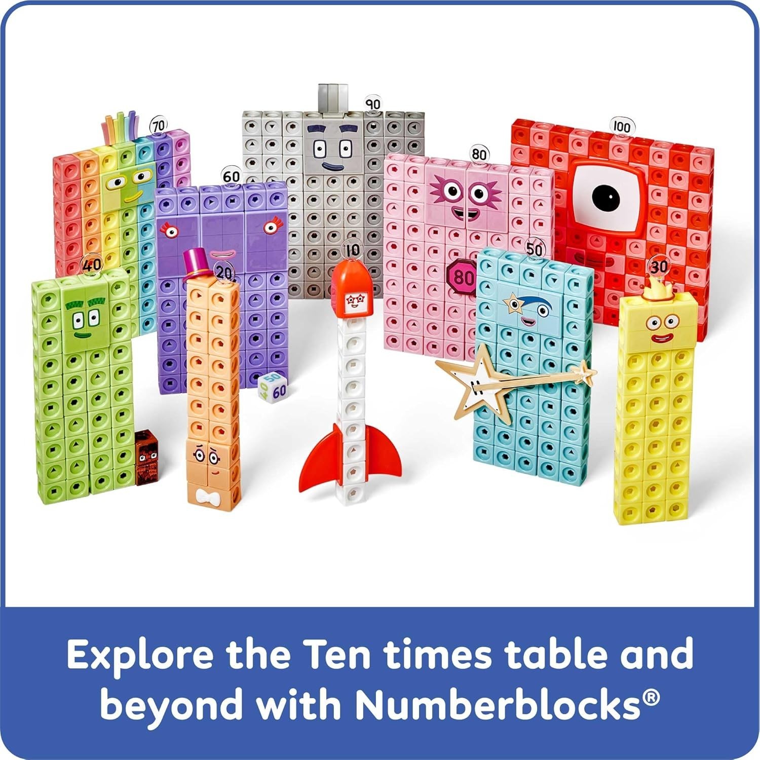 NEW hand2mind Numberblocks Heroes with Zeroes MathLink Cubes Activity