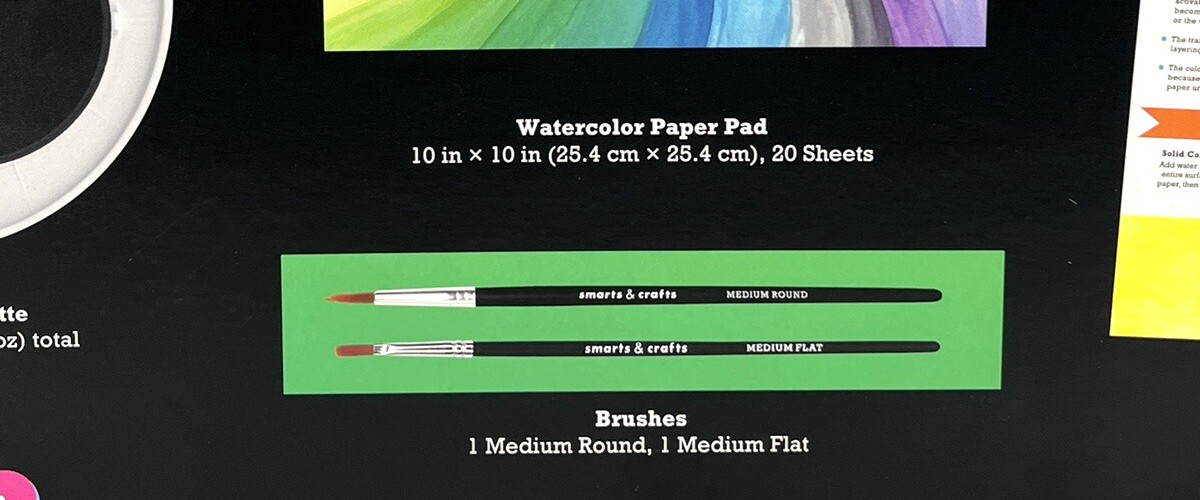 Smarts & Crafts Watercolor Studio Kit Multicolor 28-Pc W/ Paints Brushes Paper..