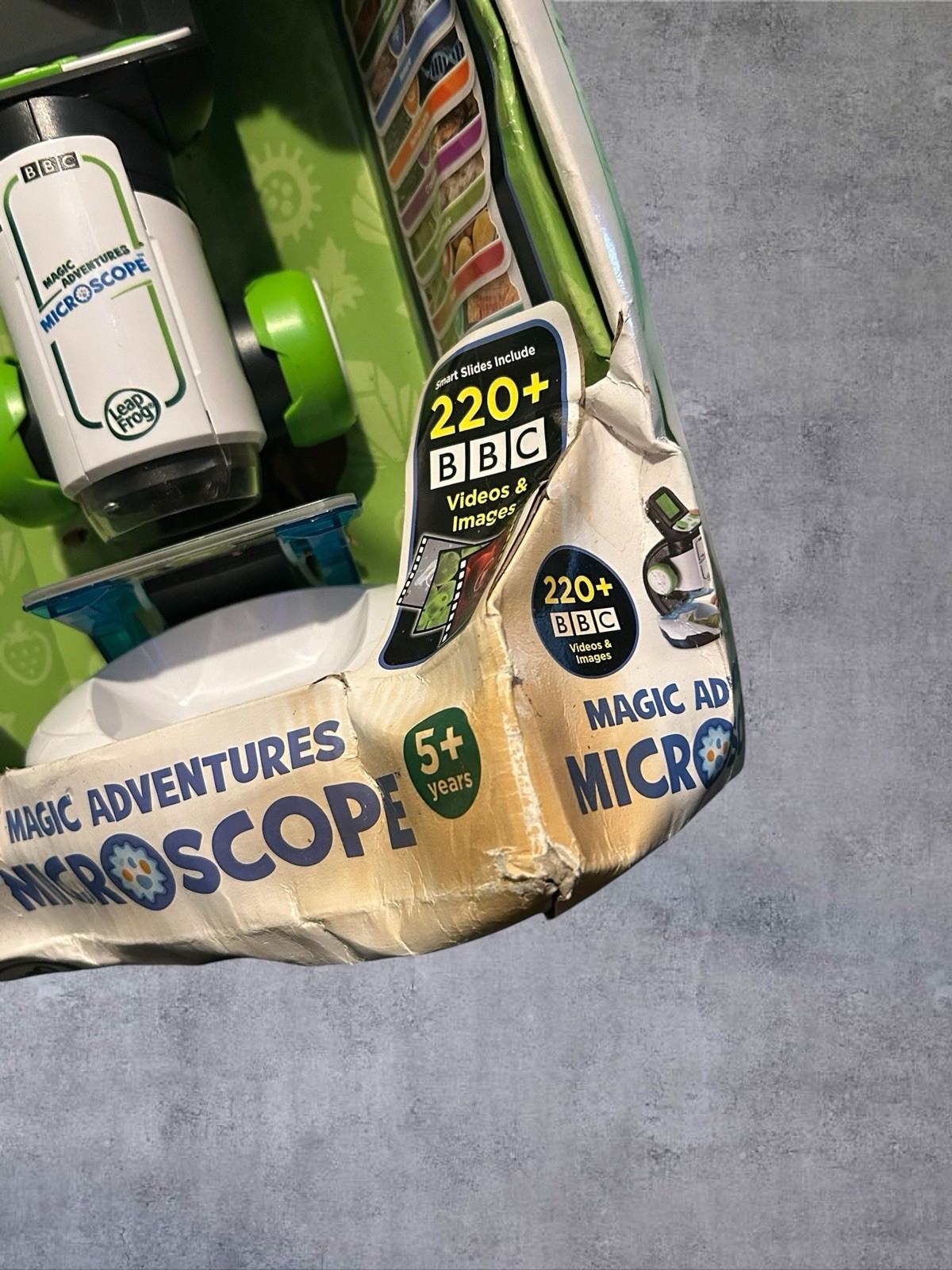 LeapFrog Magic Adventures Microscope BBC Interactive Learn – NEW But DAMAGED BOX
