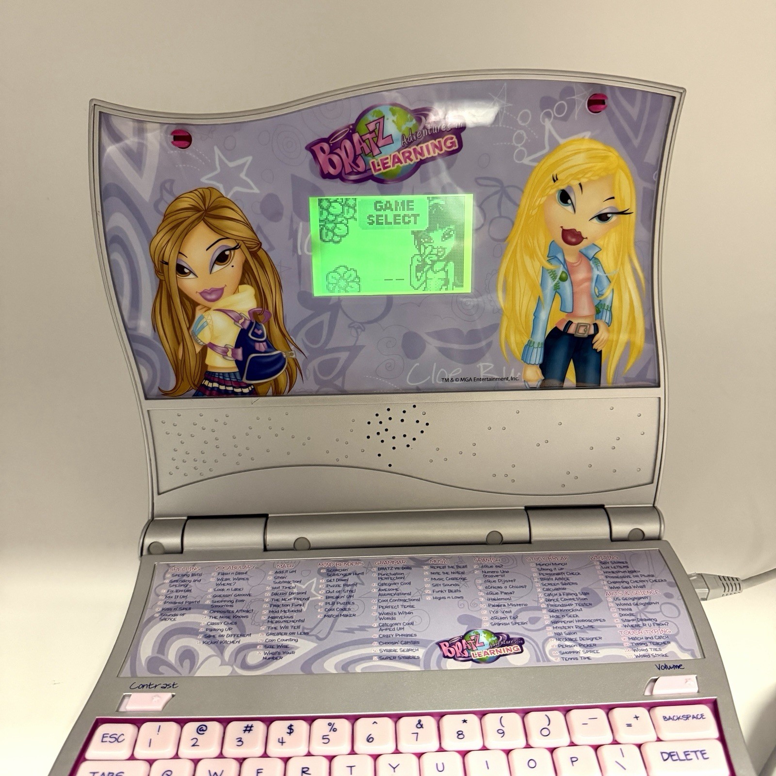 Bratz Adventures In Learning English/Spanish Laptop w/Mouse TESTED & WORKS