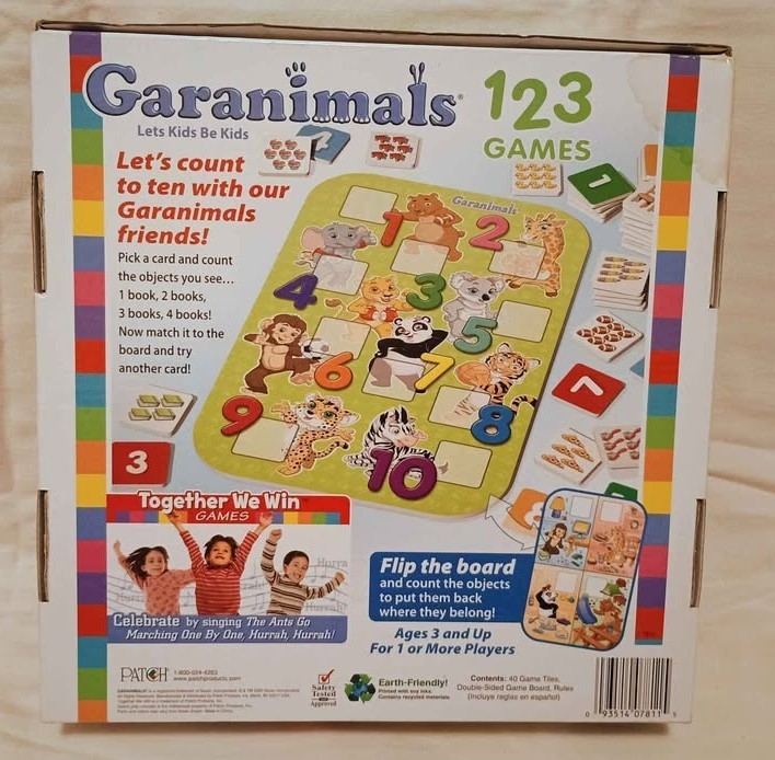 Garanimals 123 Games Preschool Counting Board Game Clean, Complete, Gently Used