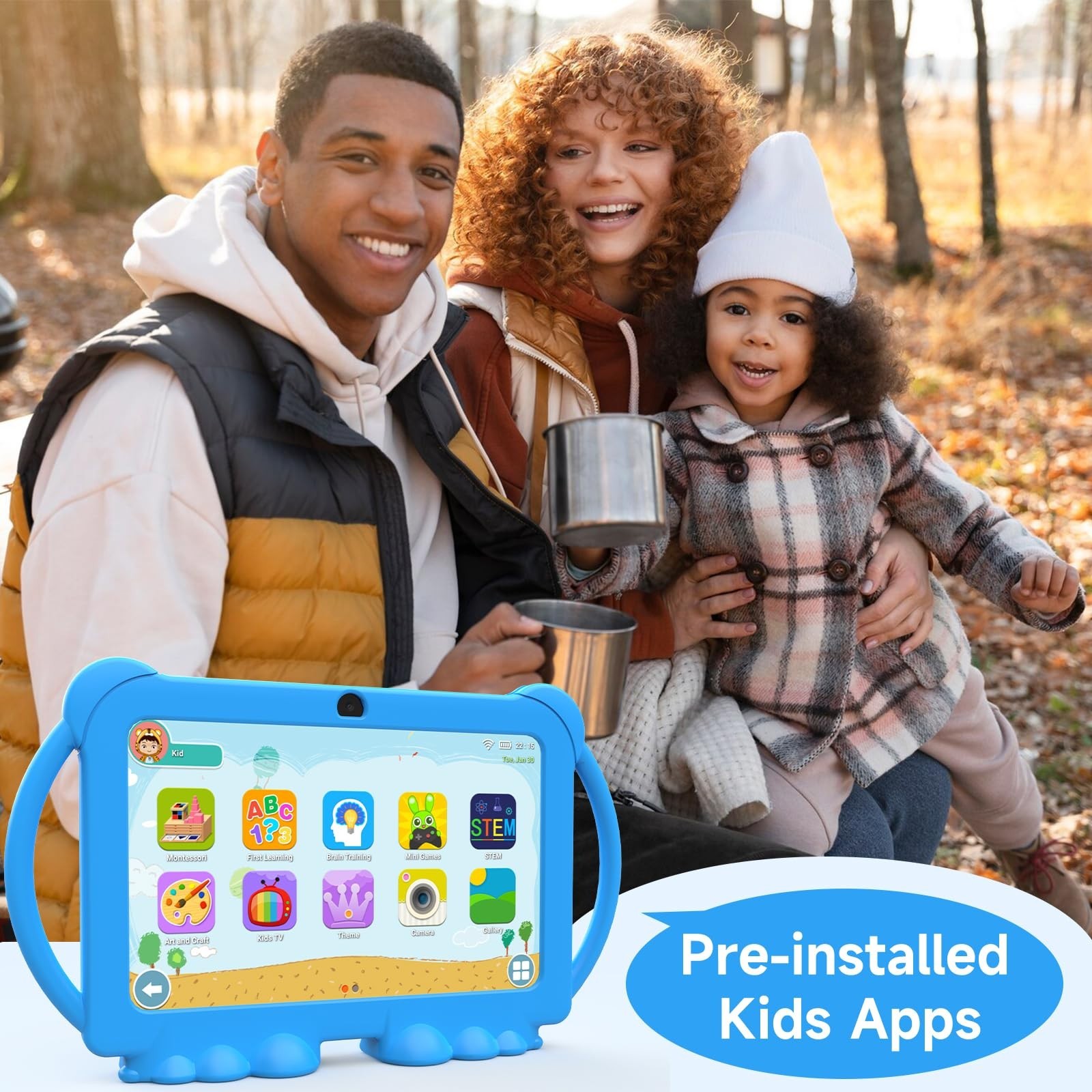 7″ Kids Tablet Android 12.0, 4GB RAM, 32GB Storage, Bluetooth, IPS Screen, Paren