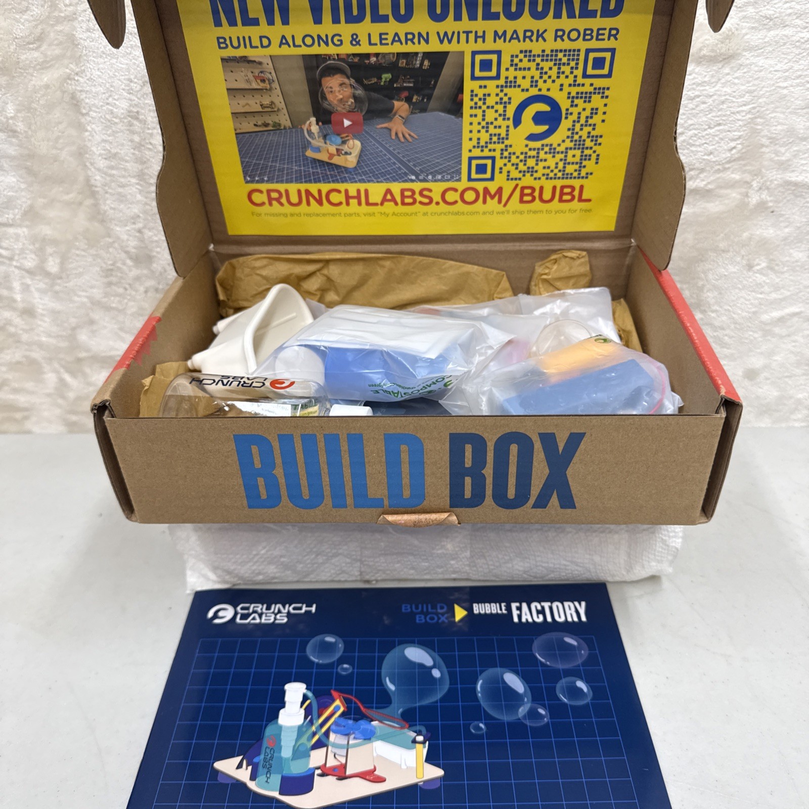 Crunch Labs By Mark Rober S.T.E.M. Build Box – Bubble Factory Open Box