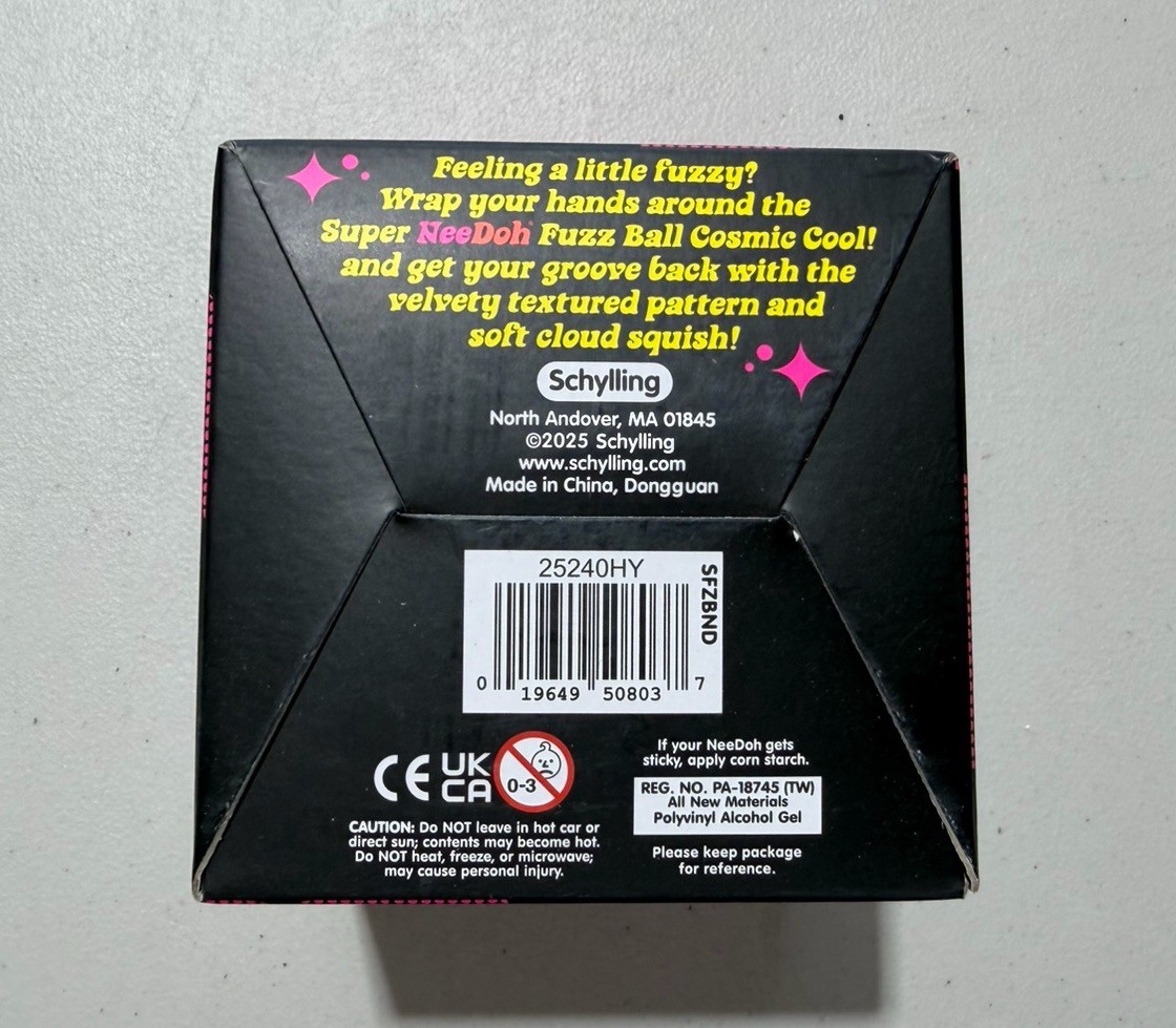 NeeDoh Super Fuzz Ball XL Velvet Squeeze PINK Fuzzball Squeeze Stress Ball NEW