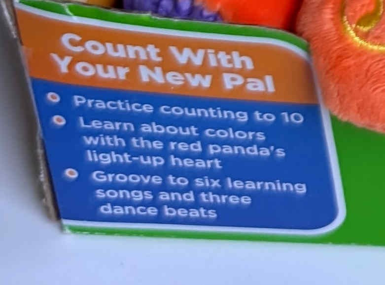 LeapFrog Multi-Color Counting Red Panda Math Toy with Music Leap Frog – NIB