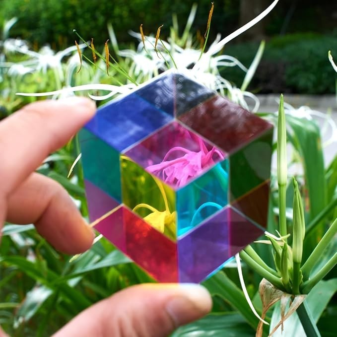 CMY Color Cube, 2.0 Inch (50Mm) Acrylic Mixing Color Cube Prism for Physics Educ