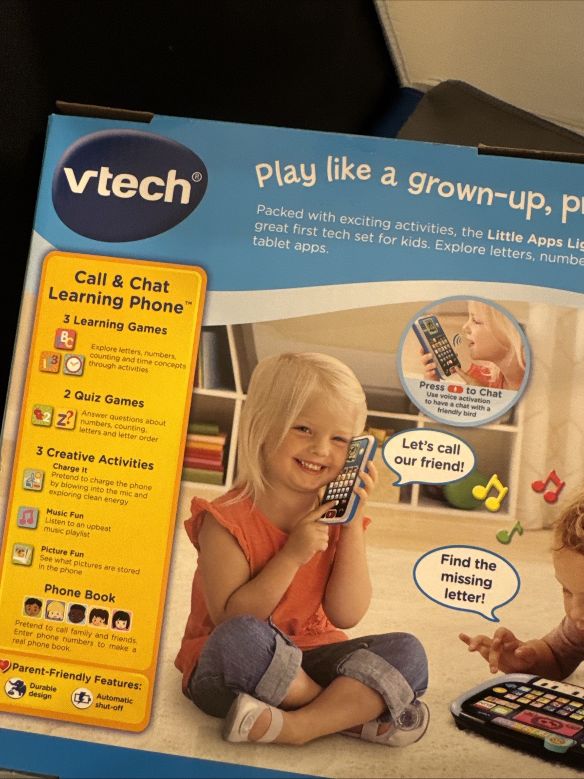 New VTech 2-In-1 Little Apps Light-Up Tablet & Call & Chat Learning Phone, 2-5