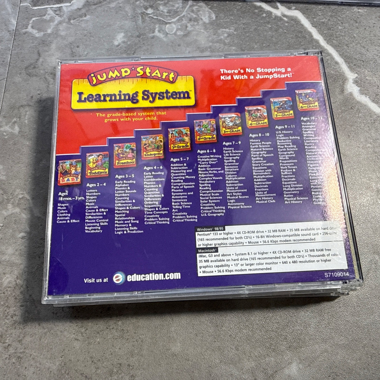 Lot Of 7 Jump Start Learning Games. Reading/Numbers 1st & 2nd Grade CD-ROM