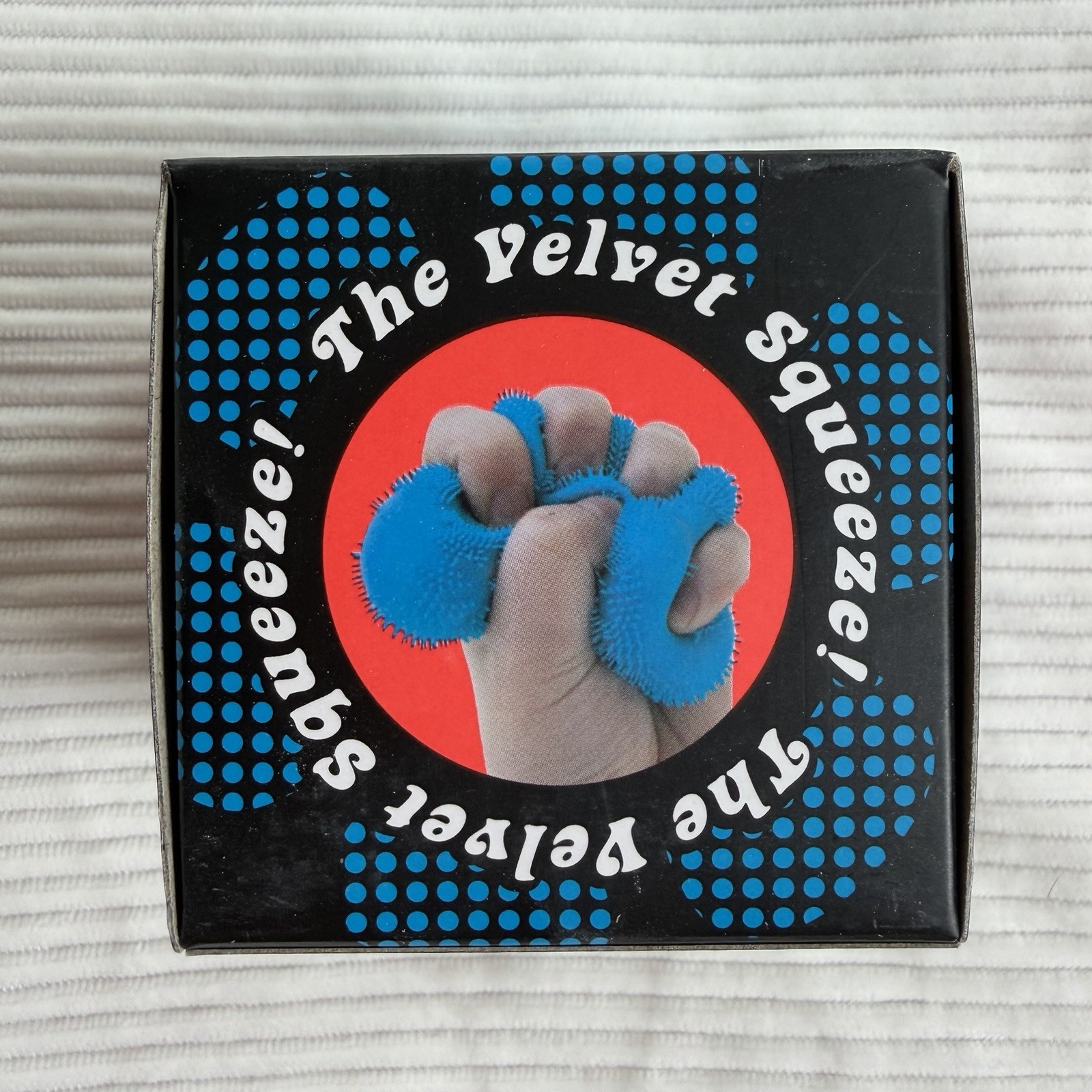 Schylling NeeDoh Fuzz Ball The Velvet Squeeze Flower Power Blue TikTok VIRAL