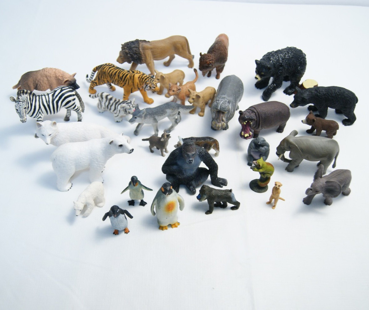 Mixed Brand Wildlife Animal Figures Lot – Schleich MOJO Terra Safari TOMY