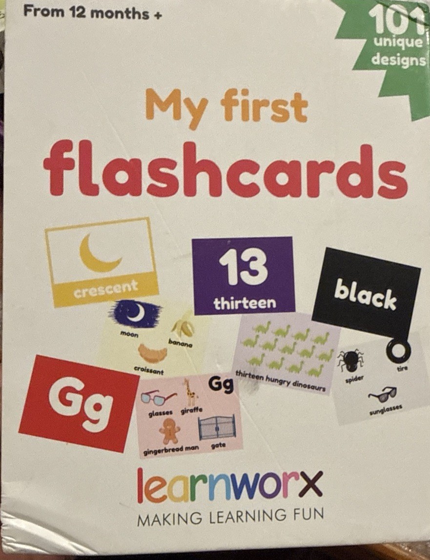 My First Flashcards 101 cards numbers letters shapes colors body parts