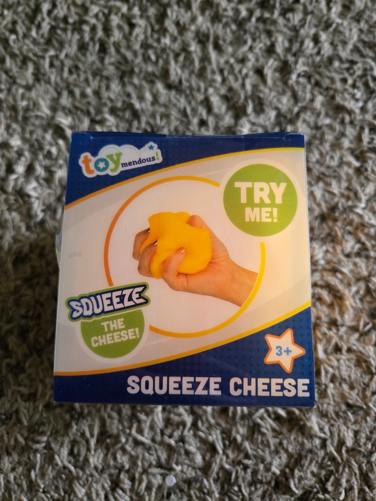 Toymendous Squeeze Cheese Tactile Squeeze Toy Yellow SQUEEZE CHEESE Age 3+