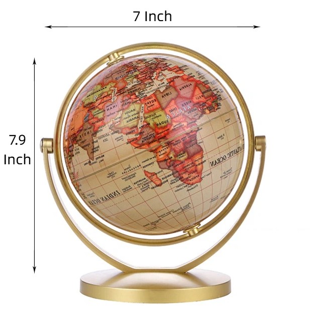 720° WORLD GLOBE EARTH Map Rotating Geography Ocean Classroom Learning Desktop