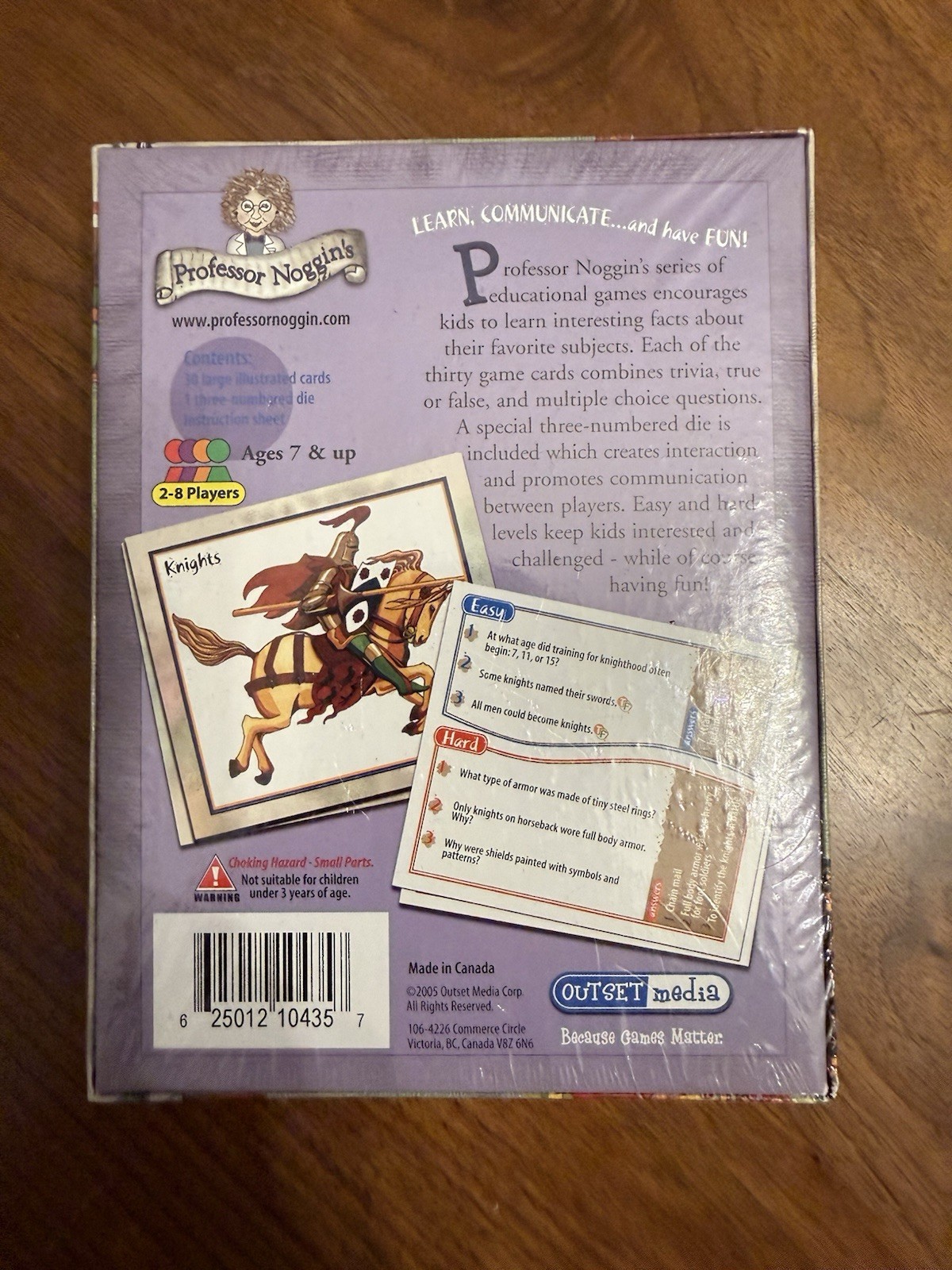 Authentic Professor Noggin’s MEDIEVAL TIMES 1066-1453 AD Card Game BRAND NEW