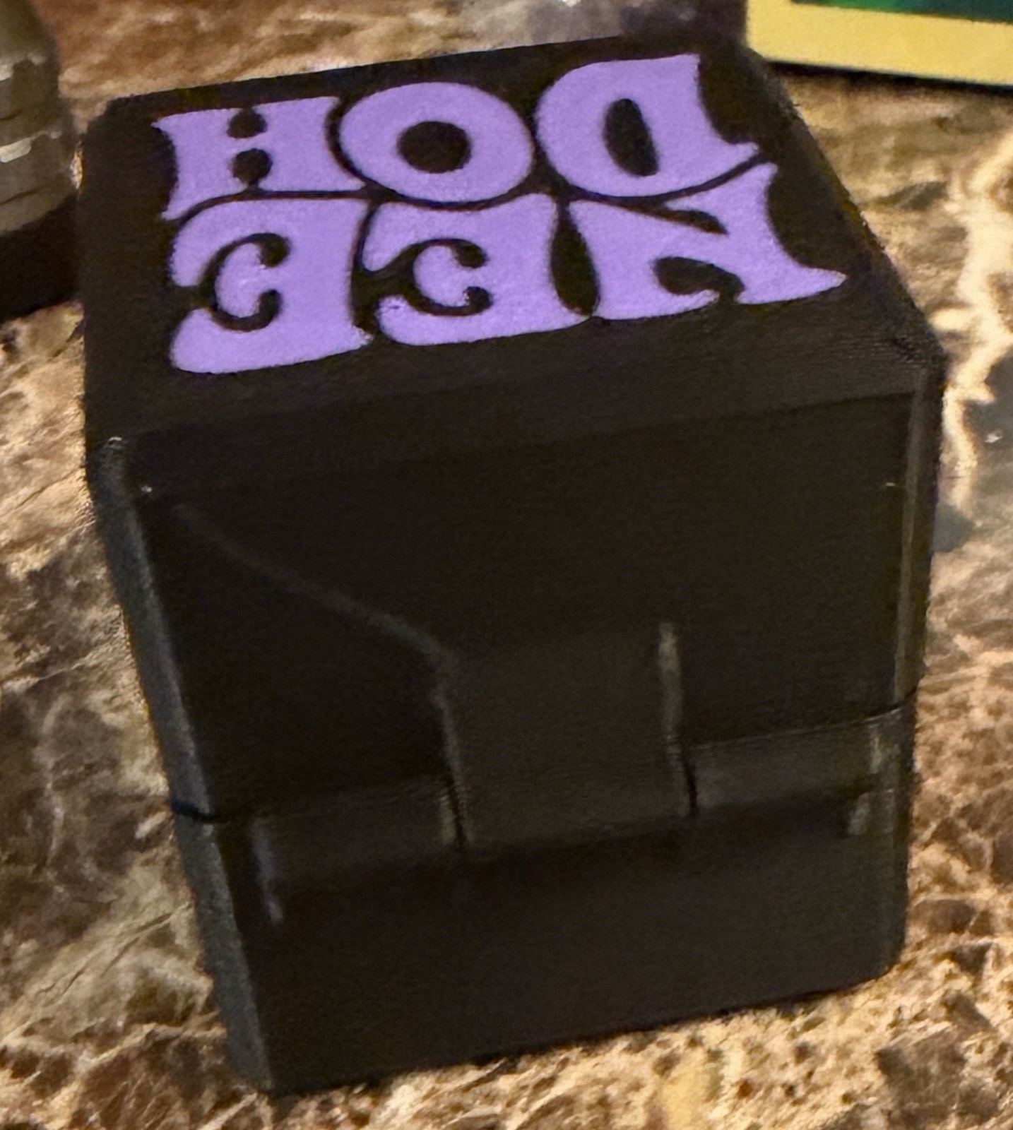 3D Printed Protective Storage Case For NeeDoh Teenie Cool Cats (Purple & Black)
