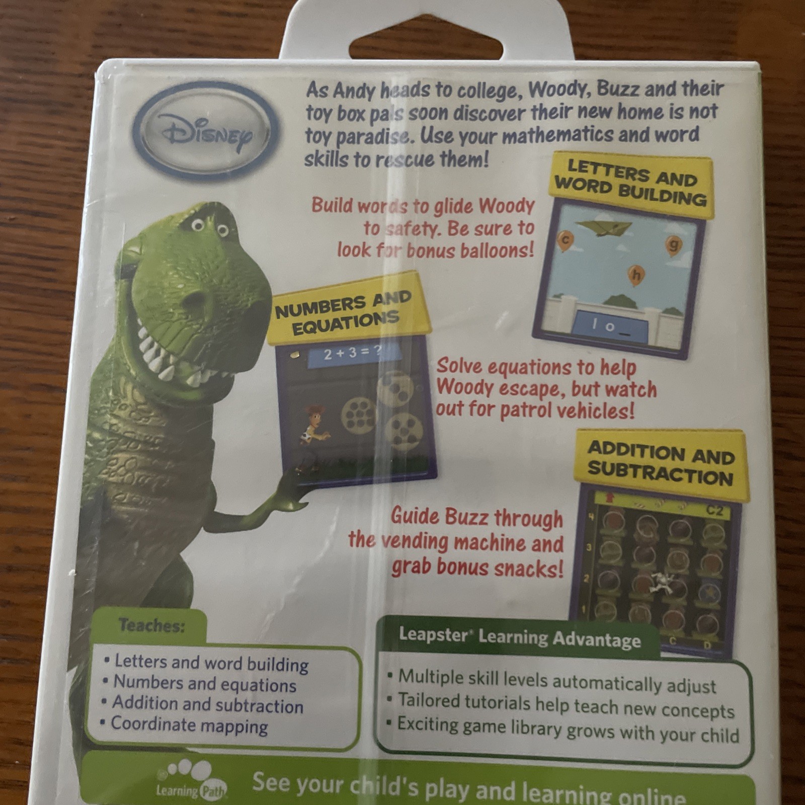 LEAPFROG LEAPSTER DISNEY PIXAR TOY STORY 3 LEARNING GAME READING PHONICS NEW NIP