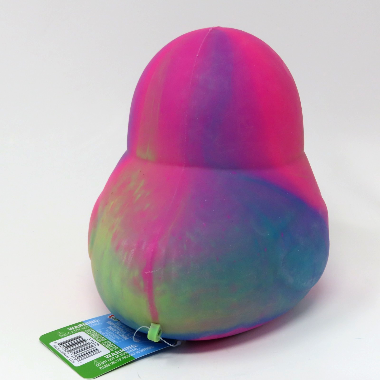 Sunny Days Jumbo Squeezy Duck – Tie-Dye Pink Squishy Stress Relief Toy – New