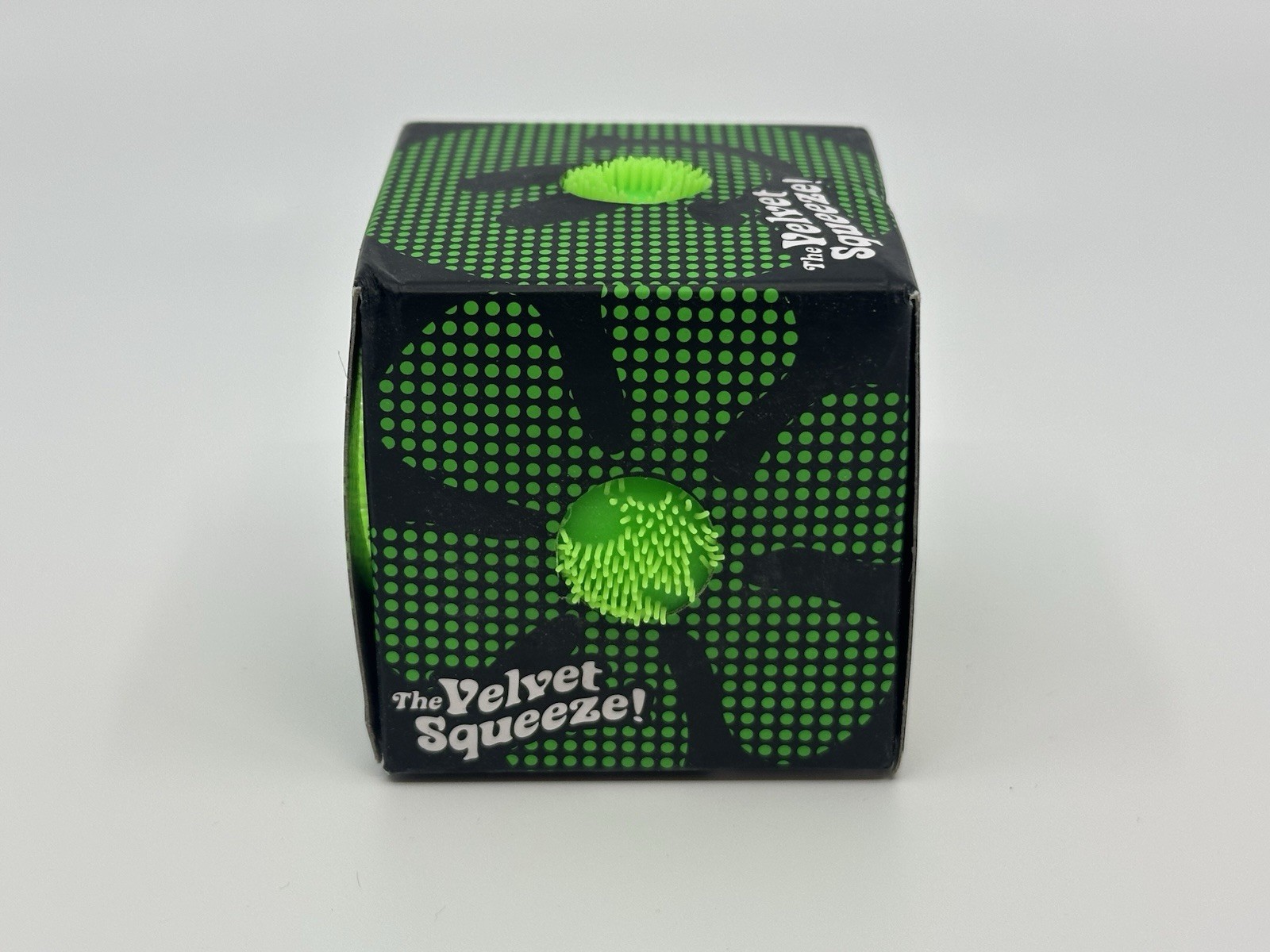 Green Needoh FUZZ BALL Flower Power Nee Doh Squishy NEE-DOH Fuzzball AUTHENTIC