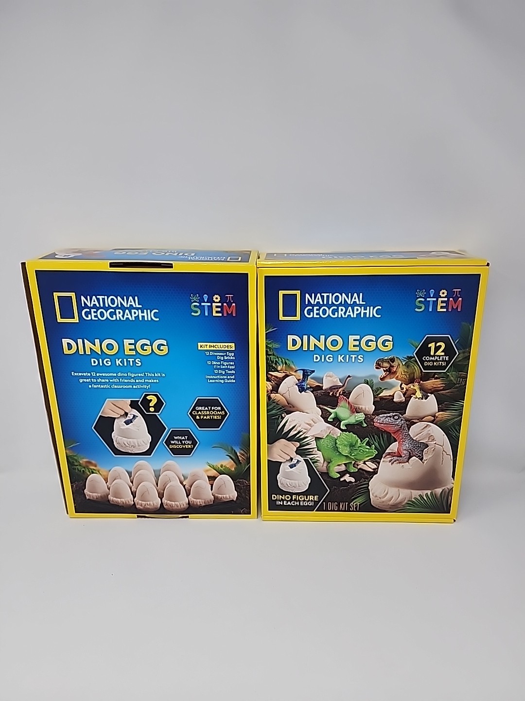 2 Pack National Geographic Dino Egg Dig Kits 24 Complete Dig Kits Sets Dinosaurs
