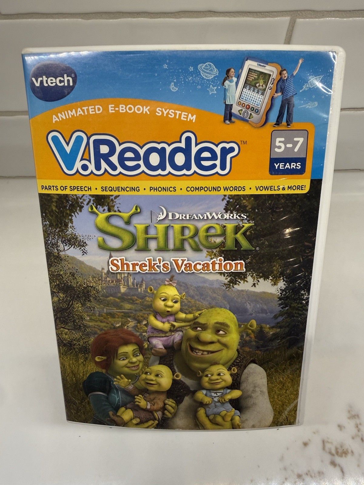 VTech V.Reader Animated E-Book System Shrek’s Vacation 5-7 Years Level