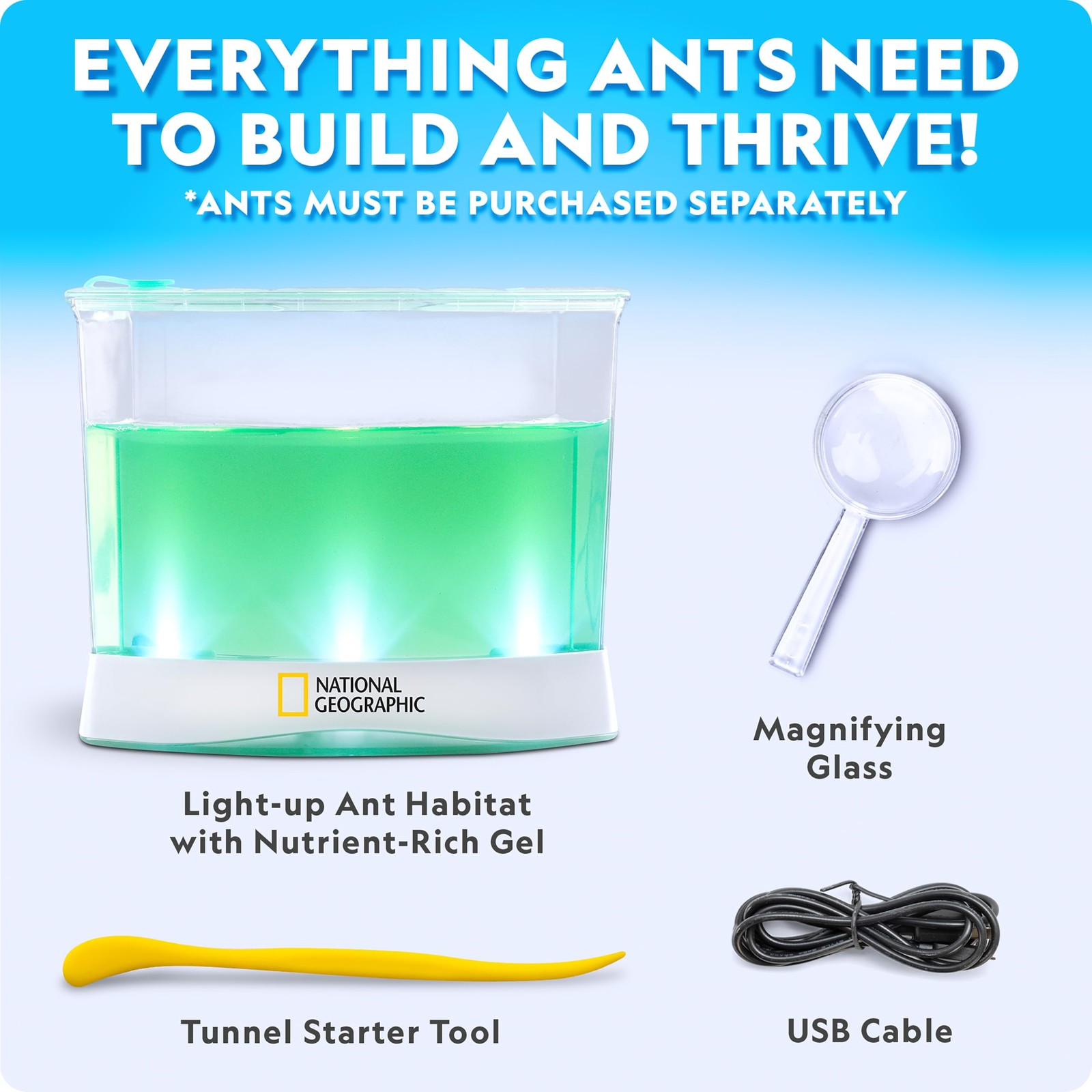 National Geographic Ant Habitat Kit – Light-Up One Size, Multicolor