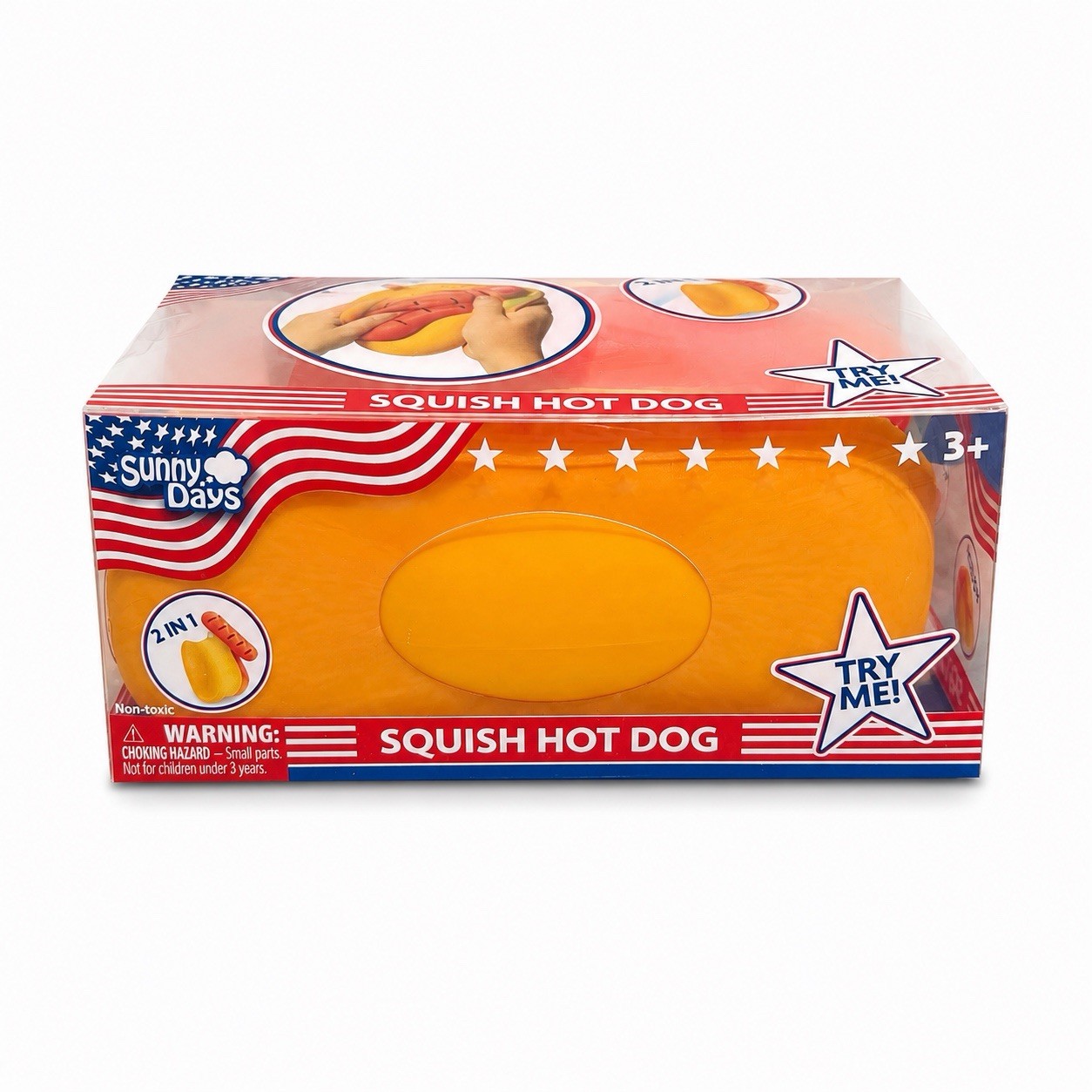Squishy Patriotic Bear Hot Dog Popsicle Ice Cream Sandwich Sunny Days Lot Of 4
