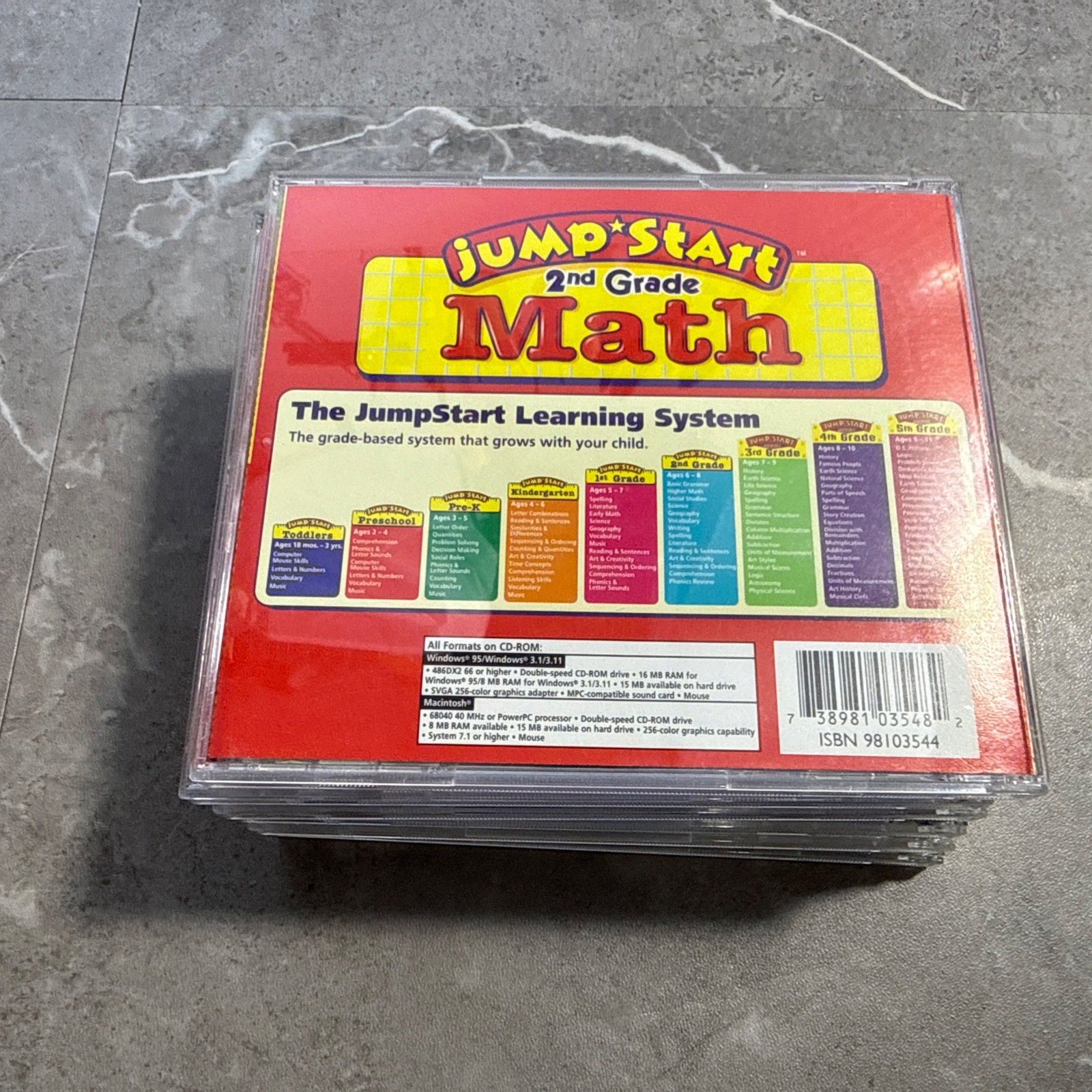 Lot Of 7 Jump Start Learning Games. Reading/Numbers 1st & 2nd Grade CD-ROM