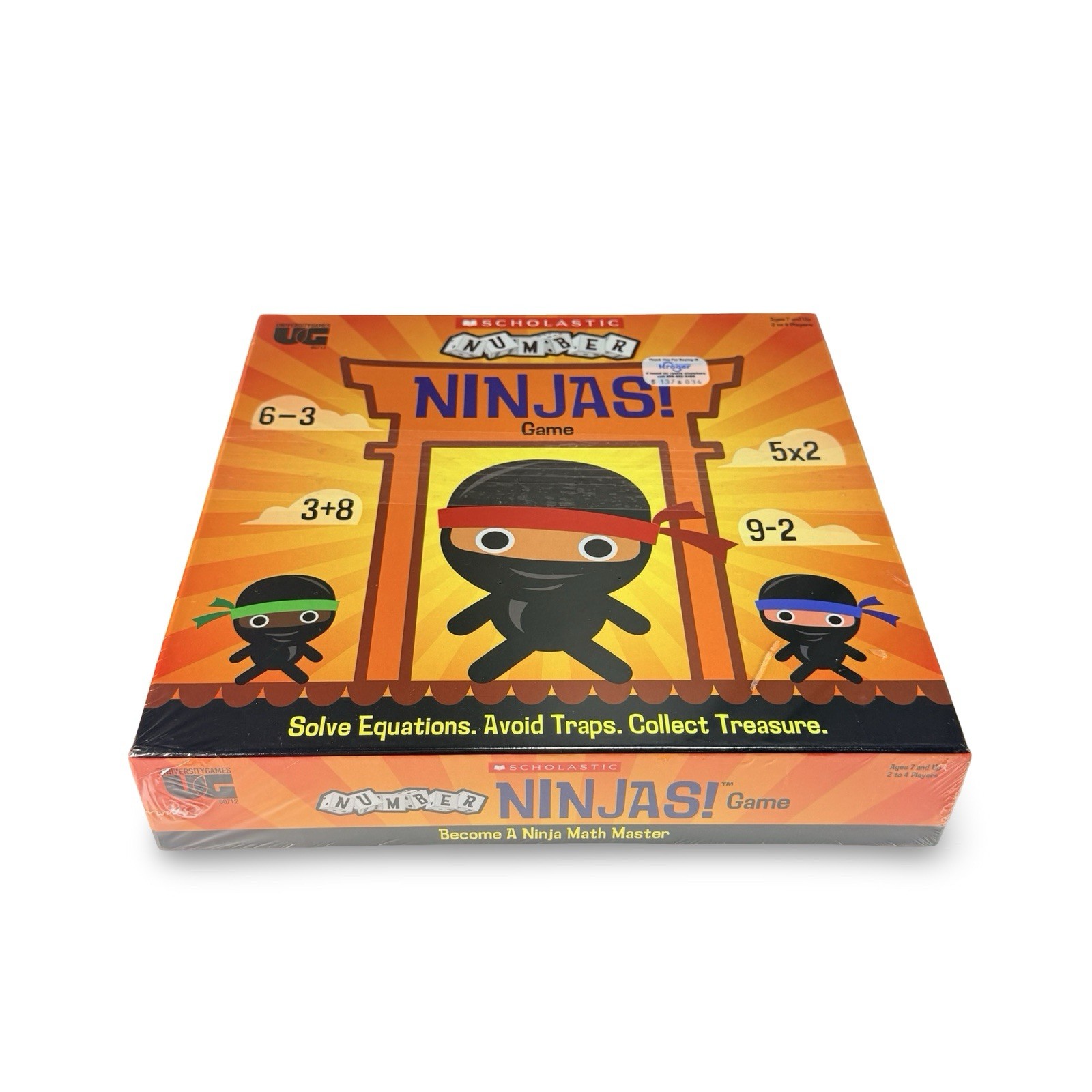 Scholastic Number Ninjas Math Board Game NEW Sealed Ages 7+ 2–4 Players