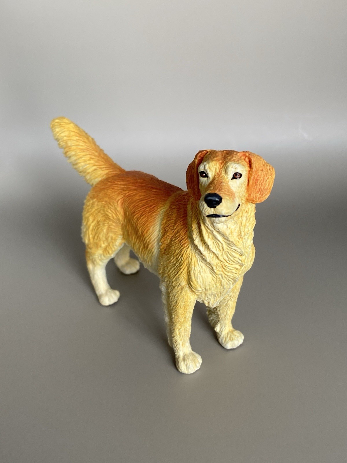 OOAK Custom Schleich Safari Ltd Golden Retriever Dog Plastic Toy Animal Figurine