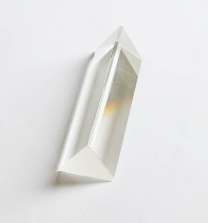 Optical Glass 10cm Clear Triangle Refract Prism Physics Light Spectrum Disperse