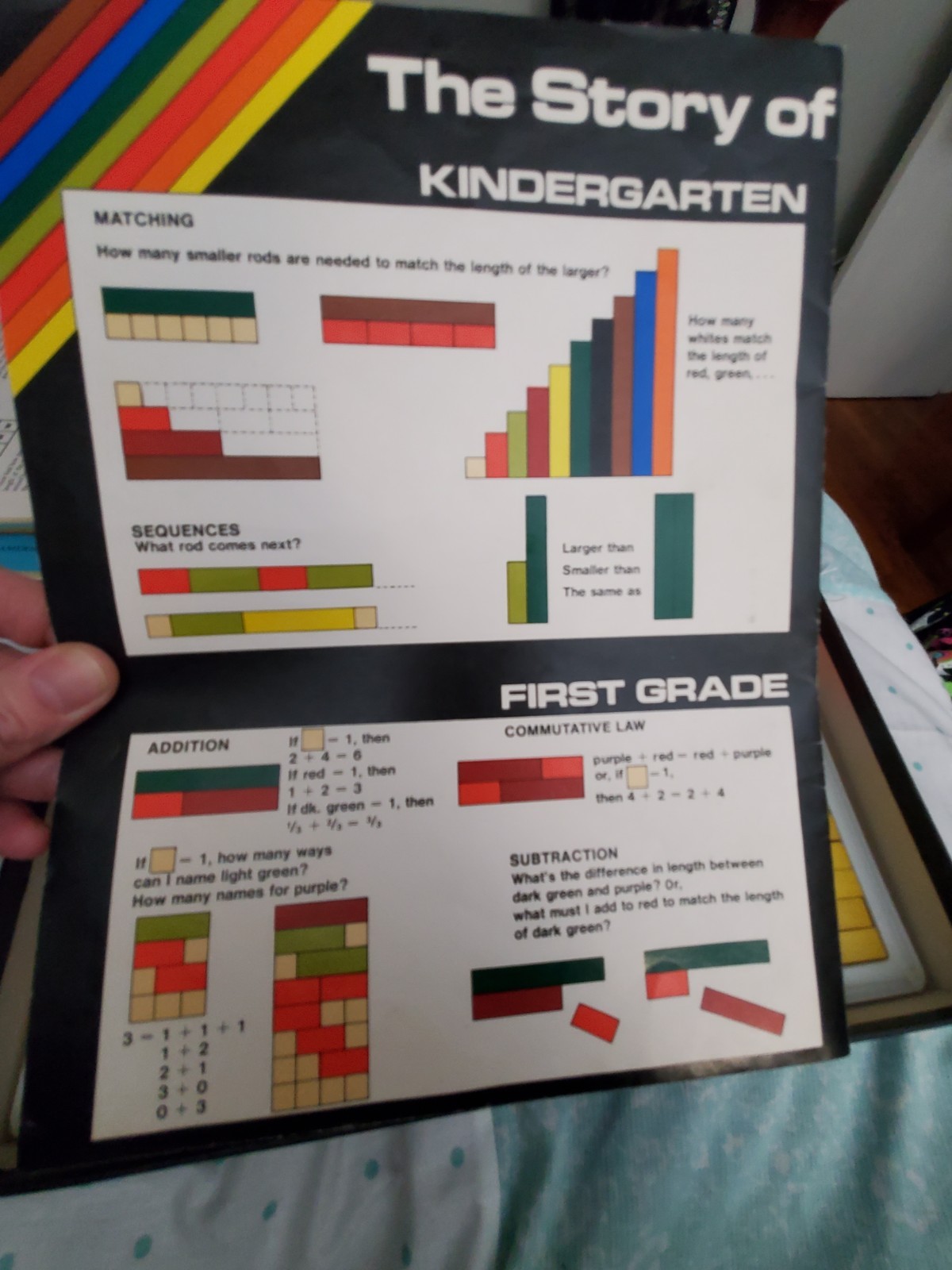 Vintage Cuisenaire Home Math Kit For Kids Complete Set 1971 Good Condition