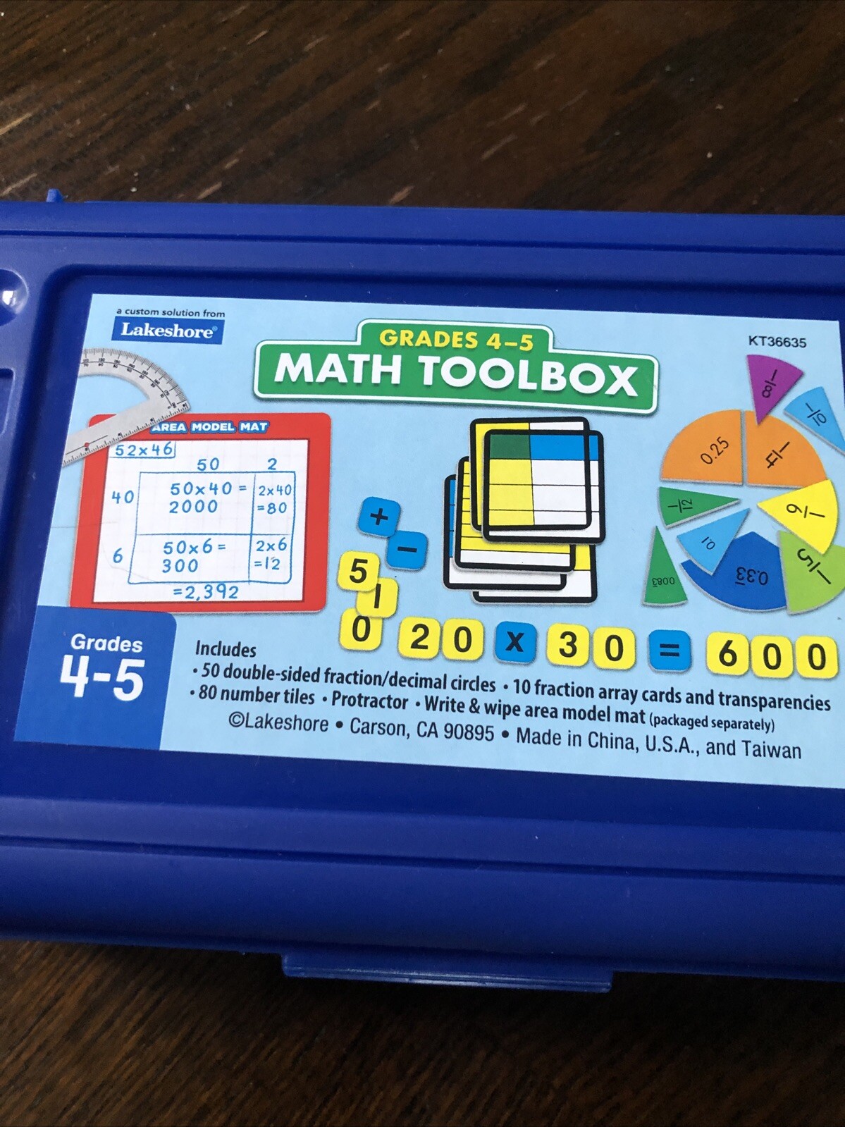 Lakeshore – Math Toolbox – Grades 4-5 – Fractions / Decimals / Number Tiles NEW!