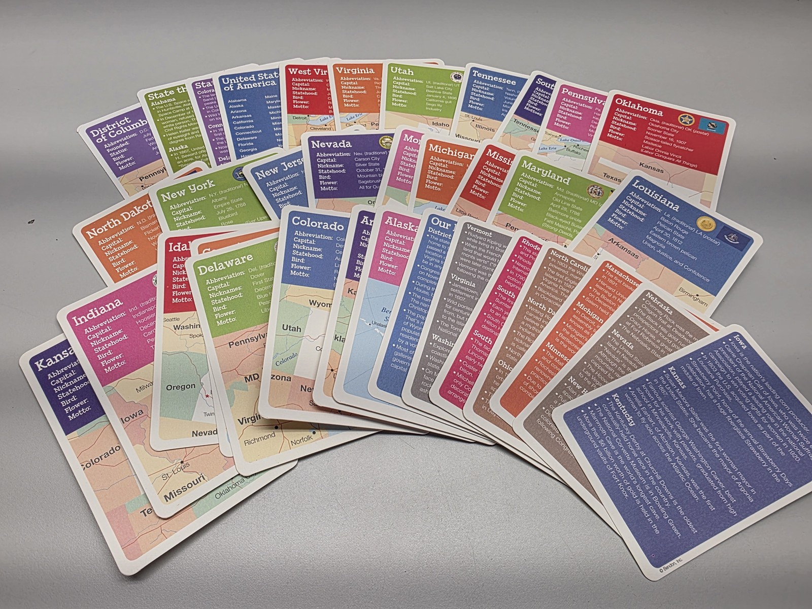 United States Our World Flash Cards 36 Set Educational Learning Kids Ages 5+ Ben