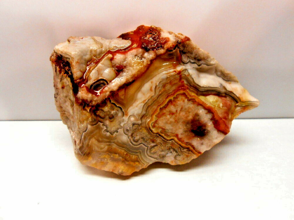 Rock Tumbler Gem Refill Kit Mexican Crazy Lace Agate Rough Mexico 8oz