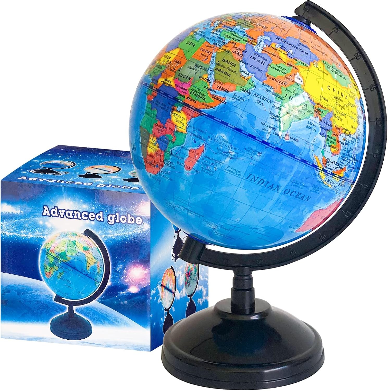 6” Geographic World Globe for Kids,Educational with 6 inch