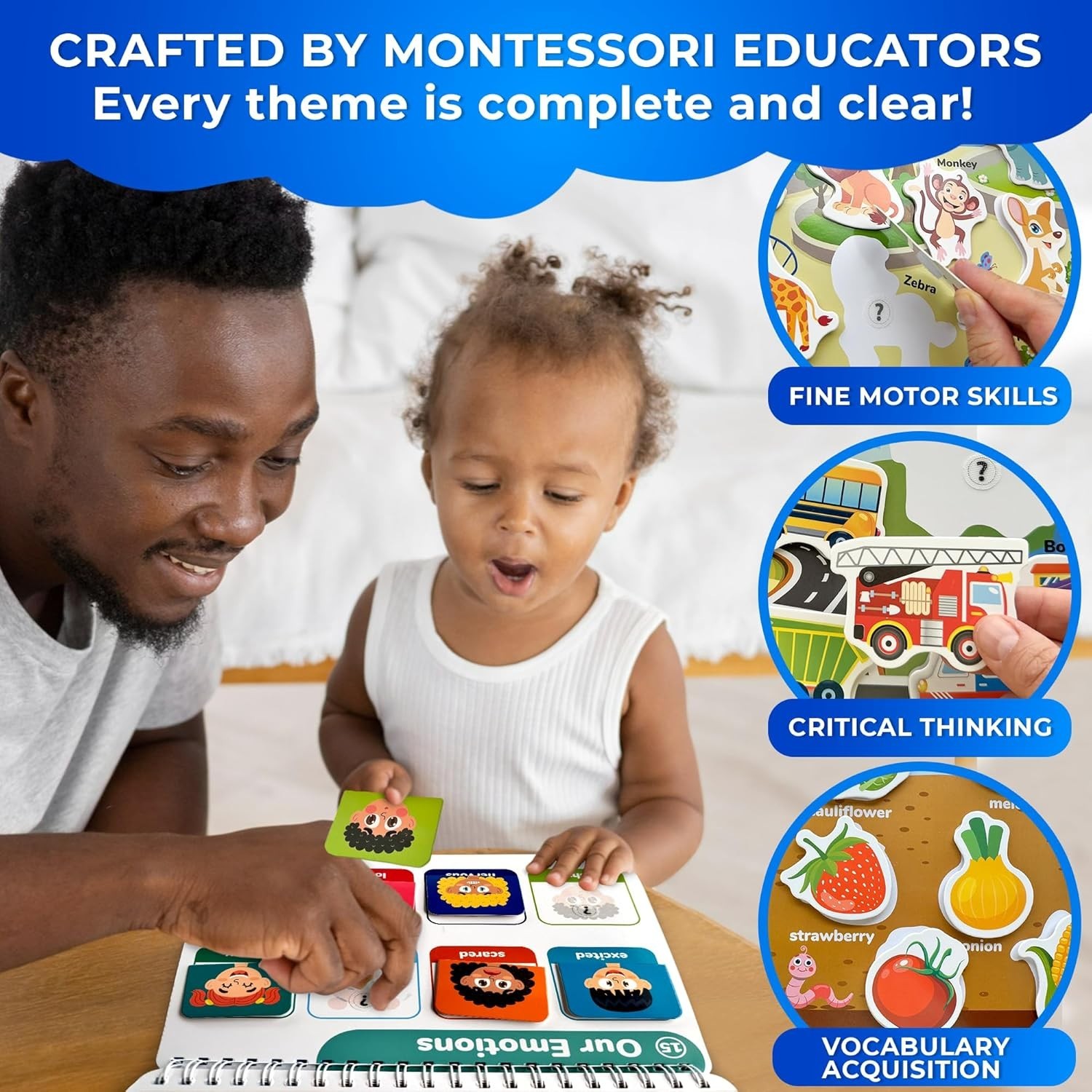 Montessori Busy Book for Toddlers 1-3 – Pre K Kids Learning Activities for Ho…