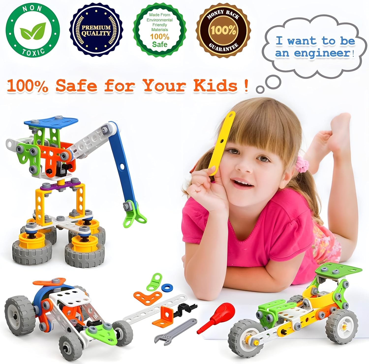 STEM Toys for Kids 4–8 175PCS Building Kit Educational Gift Construction Set