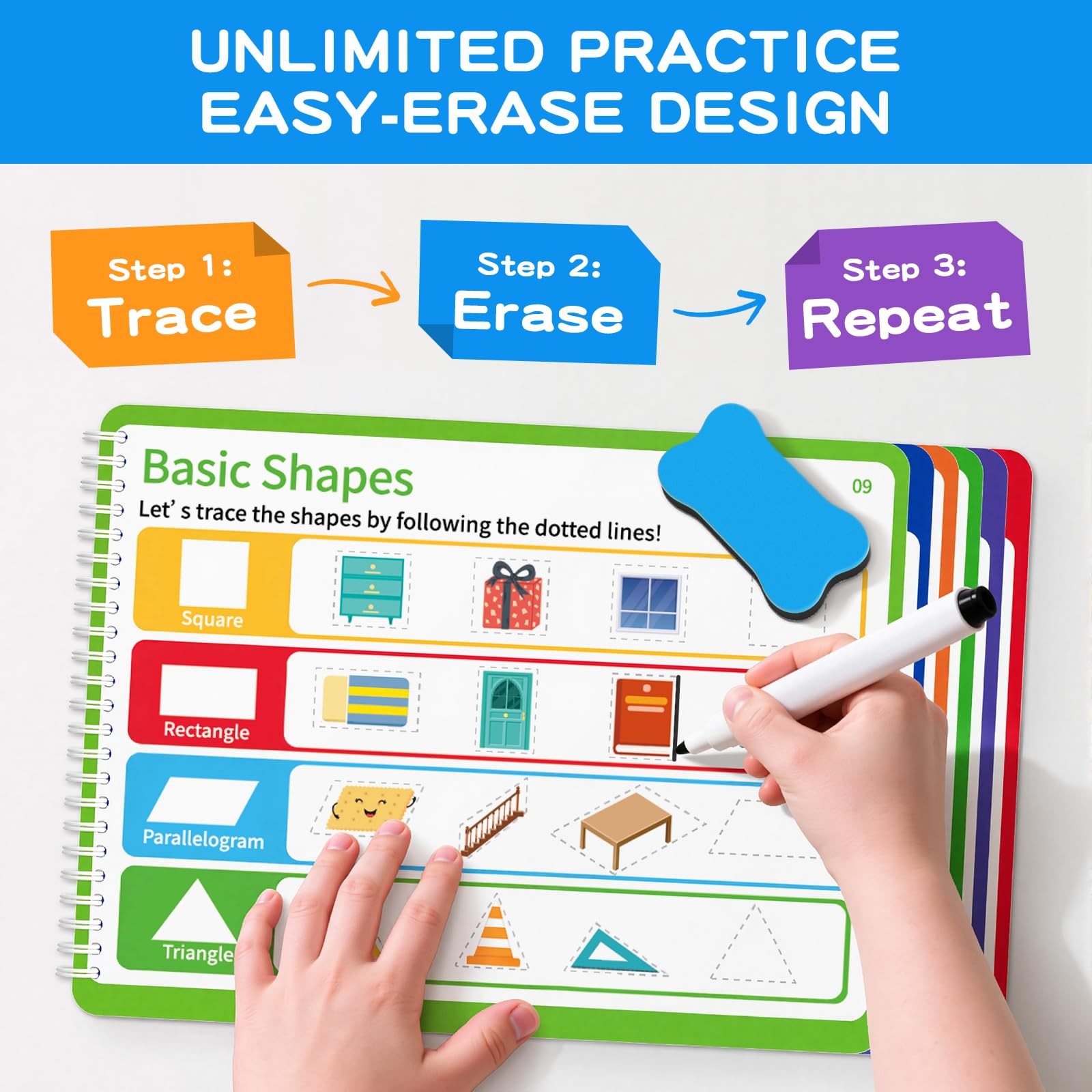 Preschool Learning Activities, Tracing Books for Kids Ages 3+, Toddler Handwr…