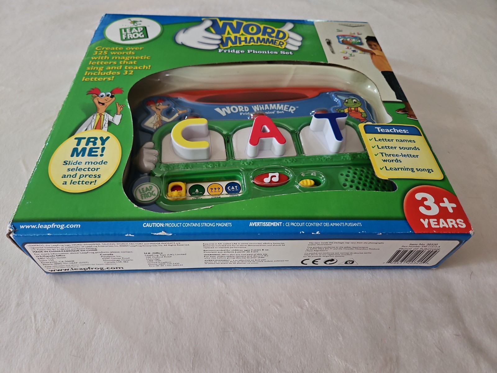 NEW Leap Frog Word Whammer Fridge Phonics Set 32 Magnetic Letters 325 Words Toy
